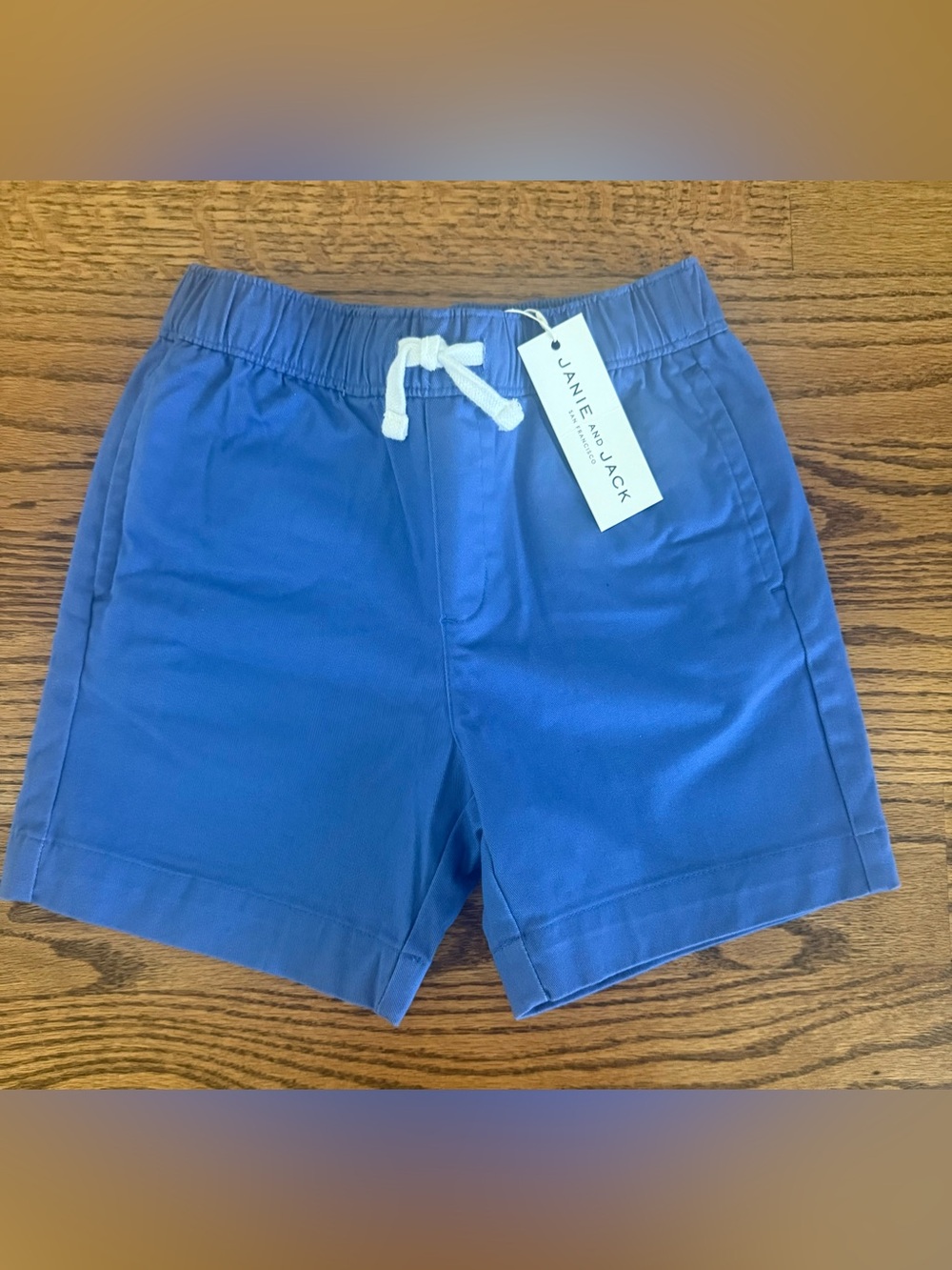 Janie and Jack Blue Pull-On Kids Drawstring Shorts Brand New With Tags Size 5